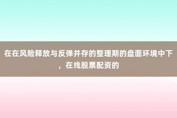 在在风险释放与反弹并存的整理期的盘面环境中下，在线股票配资的