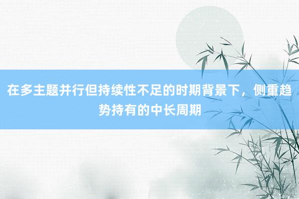 在多主题并行但持续性不足的时期背景下，侧重趋势持有的中长周期