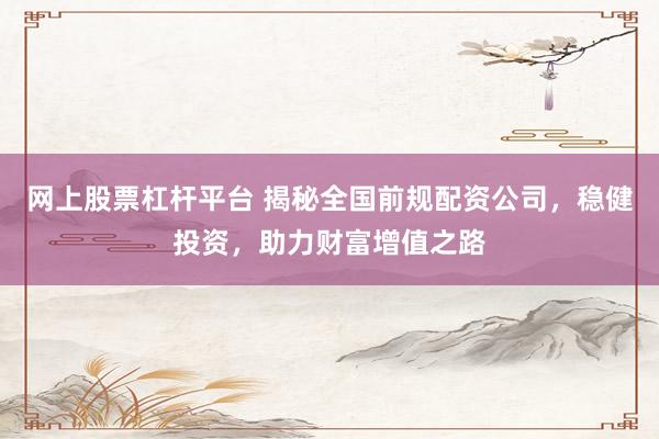 网上股票杠杆平台 揭秘全国前规配资公司，稳健投资，助力财富增值之路